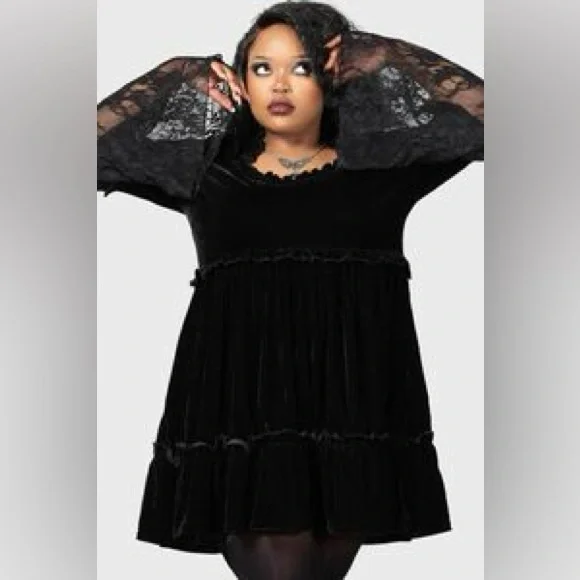 Killstar Prudence Velvet Dress - Picture 3 of 8
